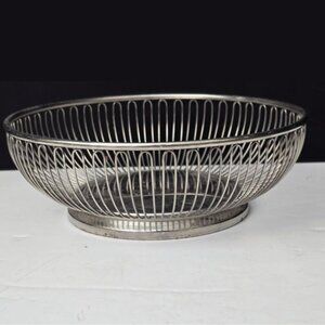 Vintage Alessi Italy Stainless Steel Wire Bowl